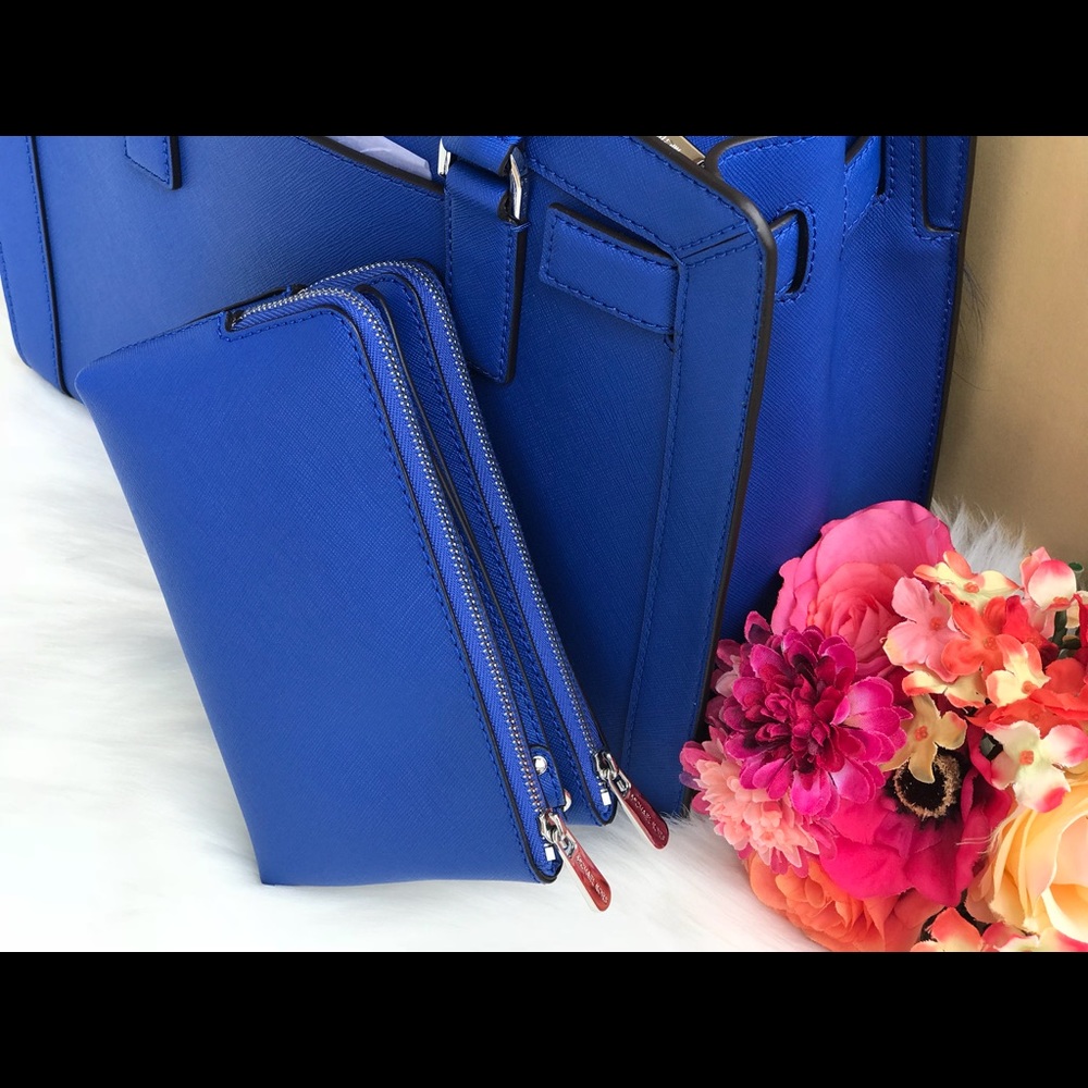 🌷MICHAEL KORS MD Electric Blue  Satchel Set - Picture 3 of 8